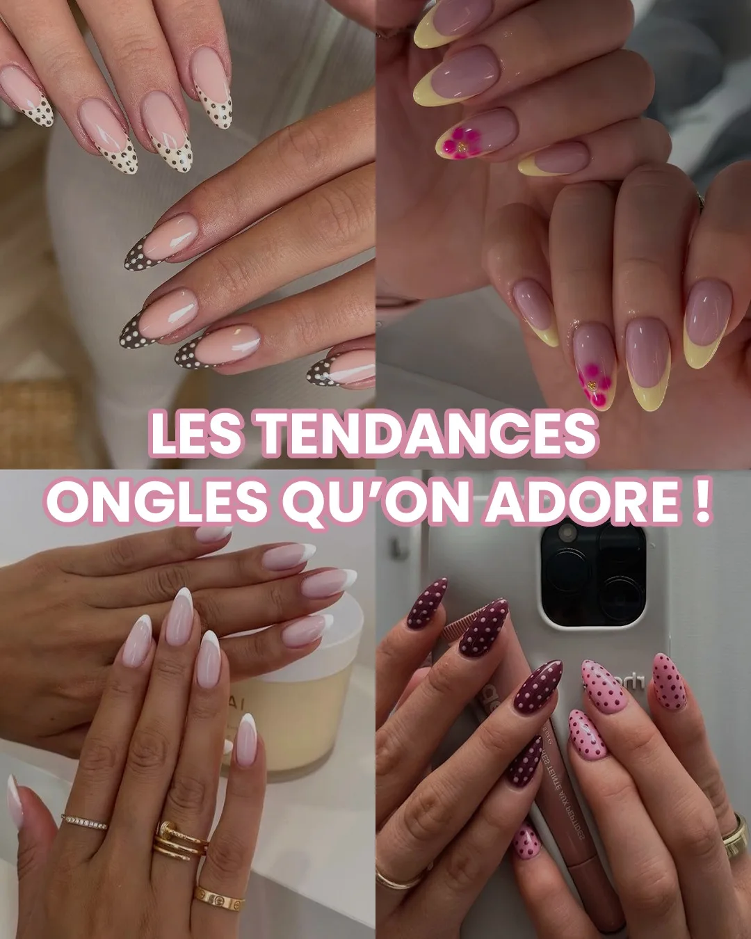 Sélection de plusieurs styles d'ongles réalisés par Ongle en Soi